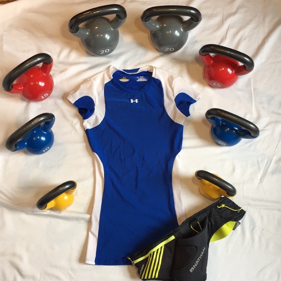 Blue and white under armour heat gear - Picture 2 of 4